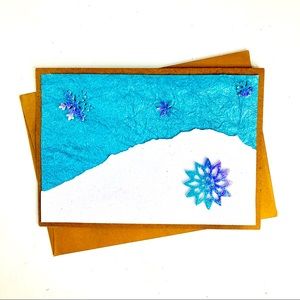 Handmade Seasonal Snowflake Winter Card